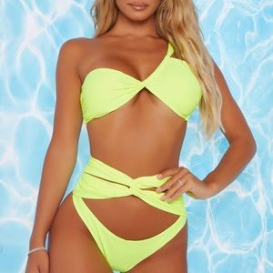 Fashion nova 2 piece lime bikini